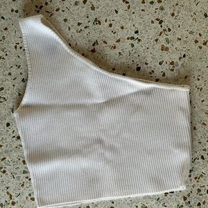 FREE WITH PURCHASE - GLASSONS RIBBED ONE-SHOULDER CROP